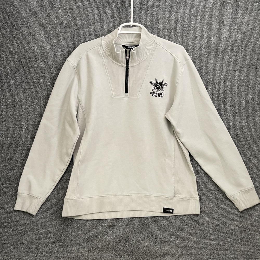 Legends Highland 1/4 Zip Sweater Mens Sz L Desert Dogs Las Vegas Pullover